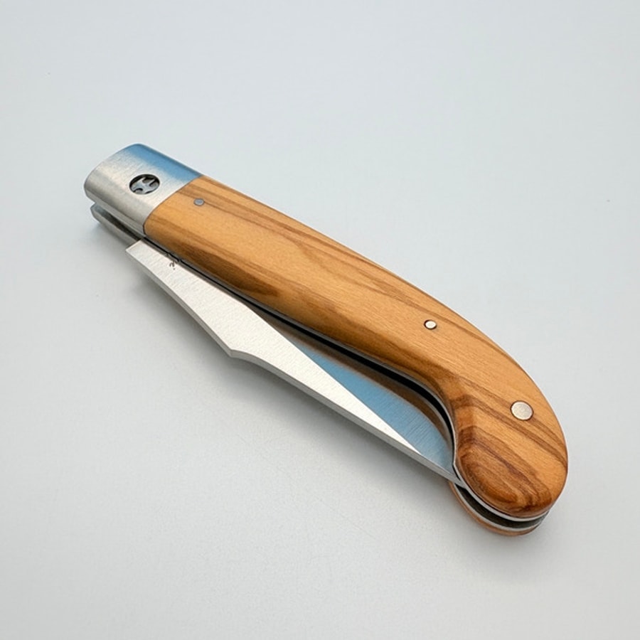 sa-1004o-2 SALADINI 頂級手工SALADINI Zuava 傳統摺疊刀 橄欖木 摺疊刀 露營刀 橄欖木 露營