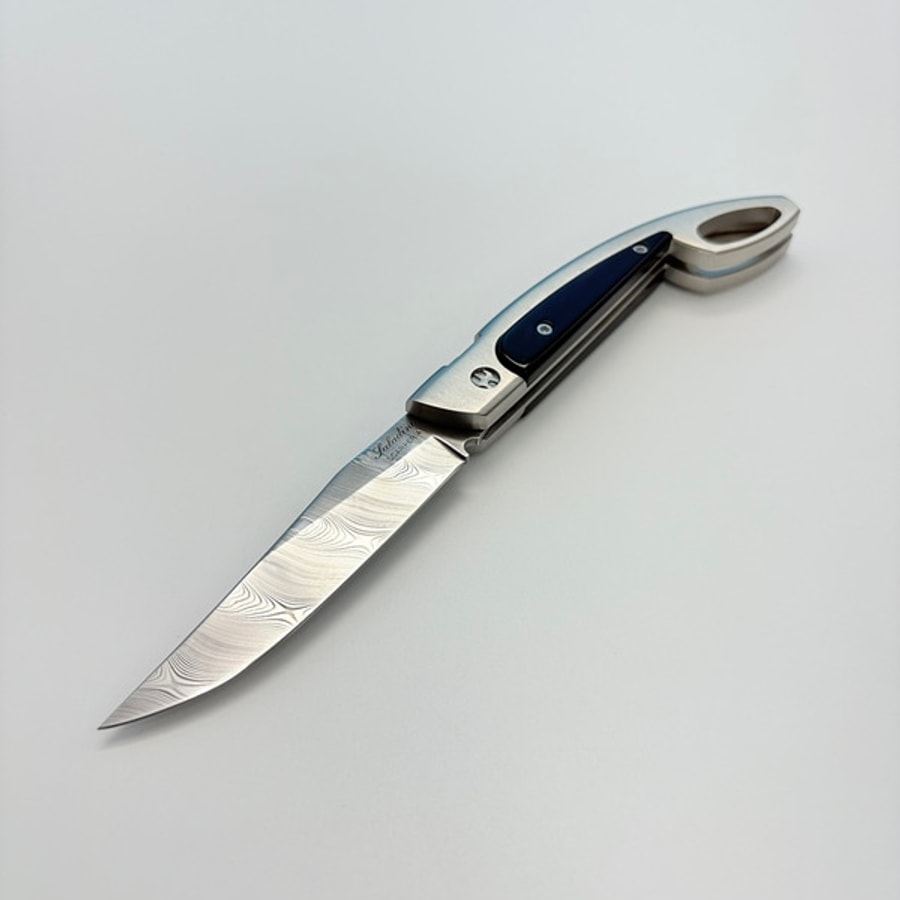 sa-1030bd-5 SALADINI 頂級手工SALADINI Lo Scarperiese傳統摺疊刀大馬氏革鋼 水牛角/白牛角手柄 結合「大馬士革鋼」與「牛角」