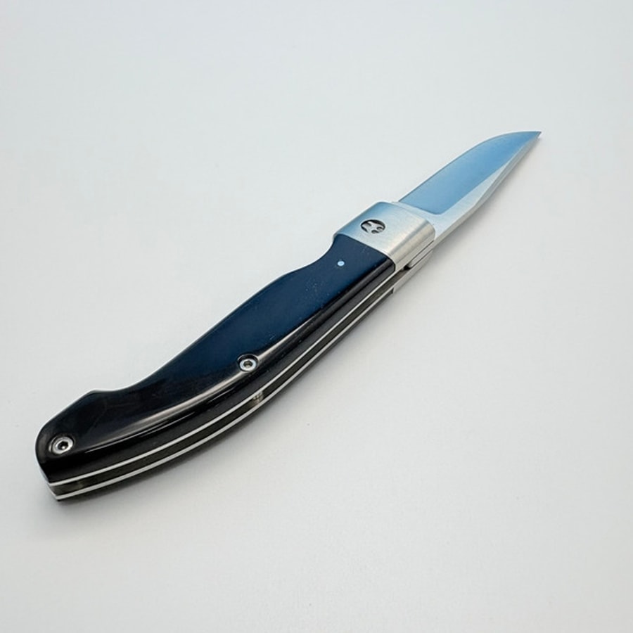 sa-1033sbscso-7 SALADINI 頂級手工SALADINI Zuava Next 現代版有鉚釘設計折疊刀 水牛角/白牛角/橄欖木 折疊刀 露營刀