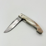 sa-1033scd-4 SALADINI頂級手工SALADINI Zuava Next 白牛角現代有鉚釘設計摺疊刀 大馬氏革鋼 現代鉚釘版・大馬氏革剛最稀有、最具收藏價值