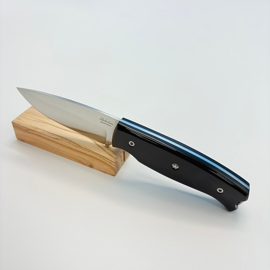 sa-2500bco-3 SALADINI 頂級手工獵刀 贈皮套 水牛角/白牛角/橄欖木 獵刀 露營刀