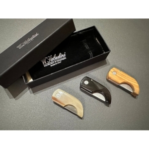 sa-3010c SALADINI 頂級手工開孔口袋雪茄剪 白牛角/黑牛角/橄欖木共三款 雪茄剪 雪茄