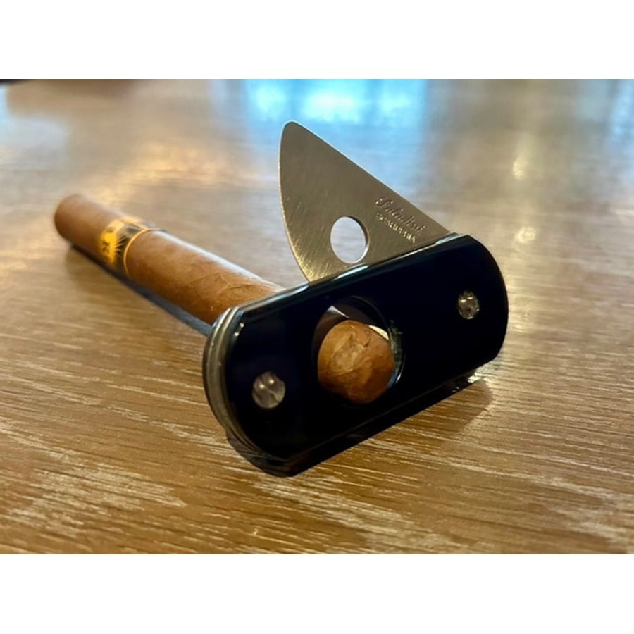 sa-3011c-3 SALADINI 頂級手工封口型孔洞口袋雪茄剪 白牛角/黑牛角/橄欖木共三款 雪茄剪 雪茄