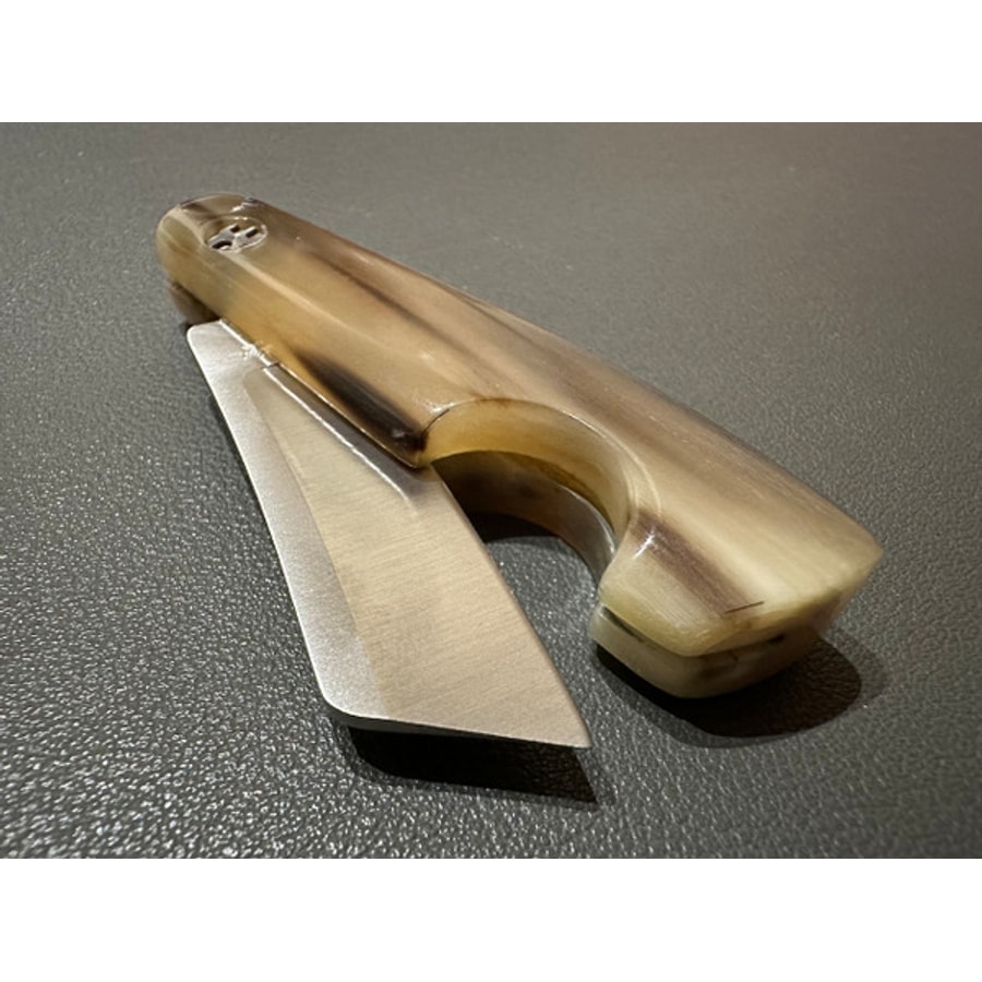 sa-3020c-4 SALADINI 頂級手工剃刀型雪茄剪 白牛角/黑牛角/橄欖木共三款 雪茄剪 雪茄