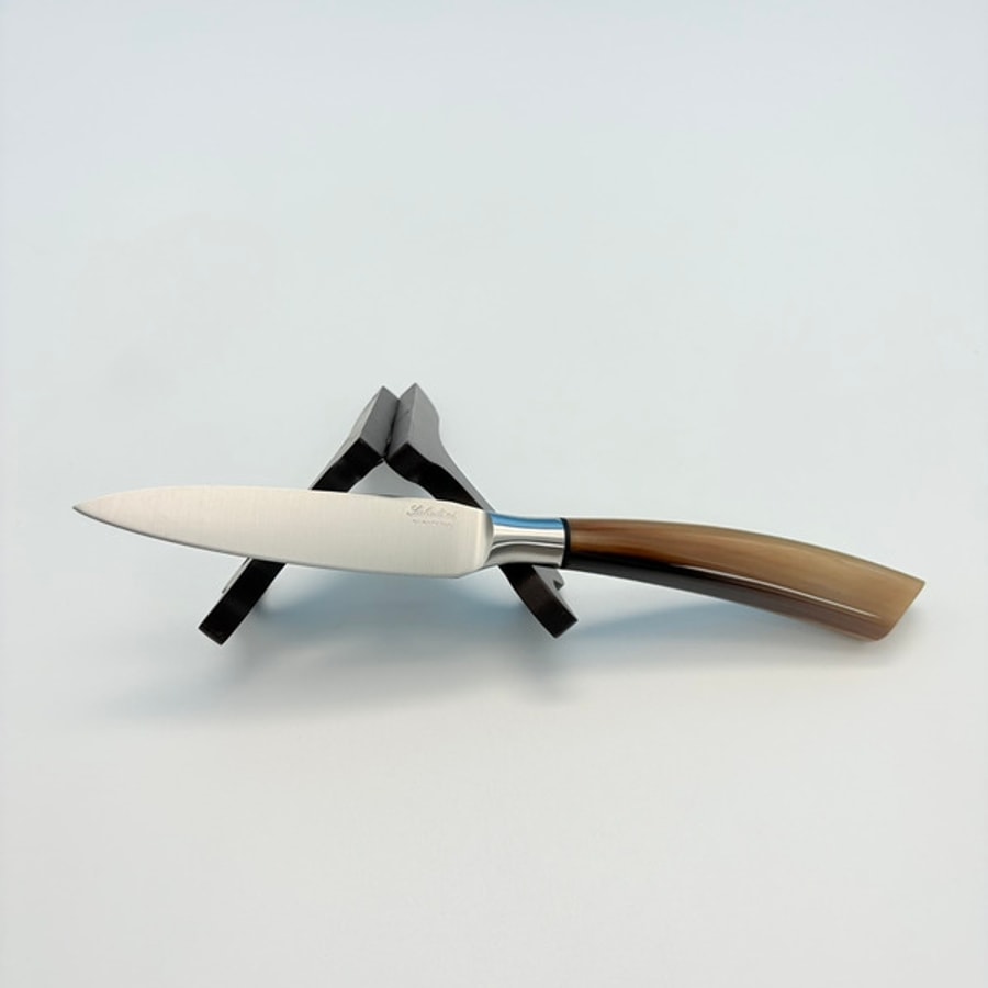 sa-4016c-7 SALADINI 頂級手工白牛角手柄萬用削皮刀100mm 削皮刀 萬用削皮刀 餐刀 白牛角 全長230mm