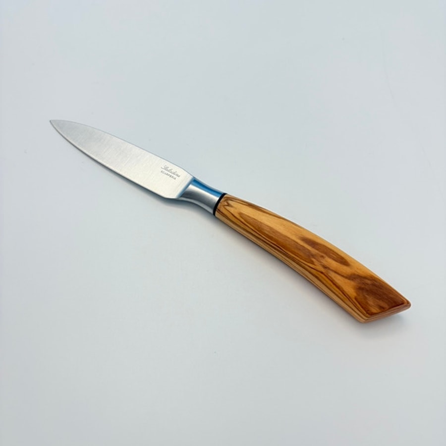 sa-4016o-2 SALADINI 頂級手工橄欖木手柄萬用削皮刀100mm 削皮刀 萬用削皮刀 餐刀 橄欖木 全長230mm