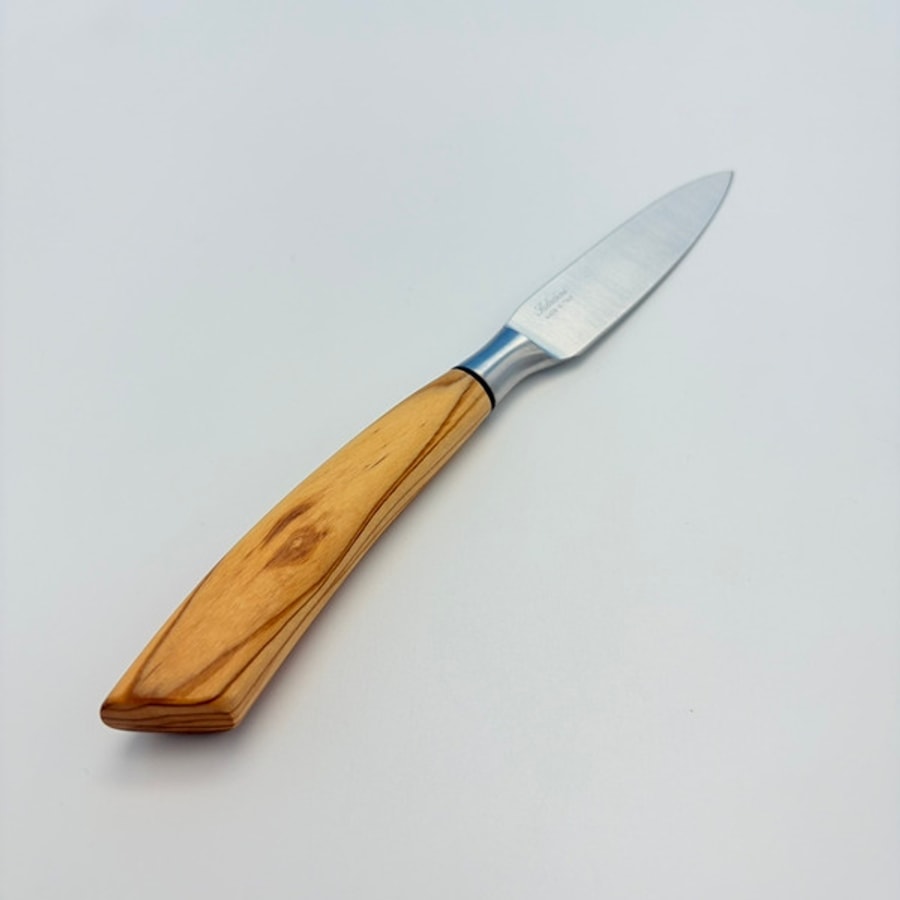 sa-4016o-3 SALADINI 頂級手工橄欖木手柄萬用削皮刀100mm 削皮刀 萬用削皮刀 餐刀 橄欖木 全長230mm