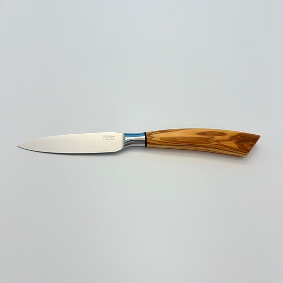 sa-4016o SALADINI 頂級手工橄欖木手柄萬用削皮刀100mm 削皮刀 萬用削皮刀 餐刀 橄欖木 全長230mm