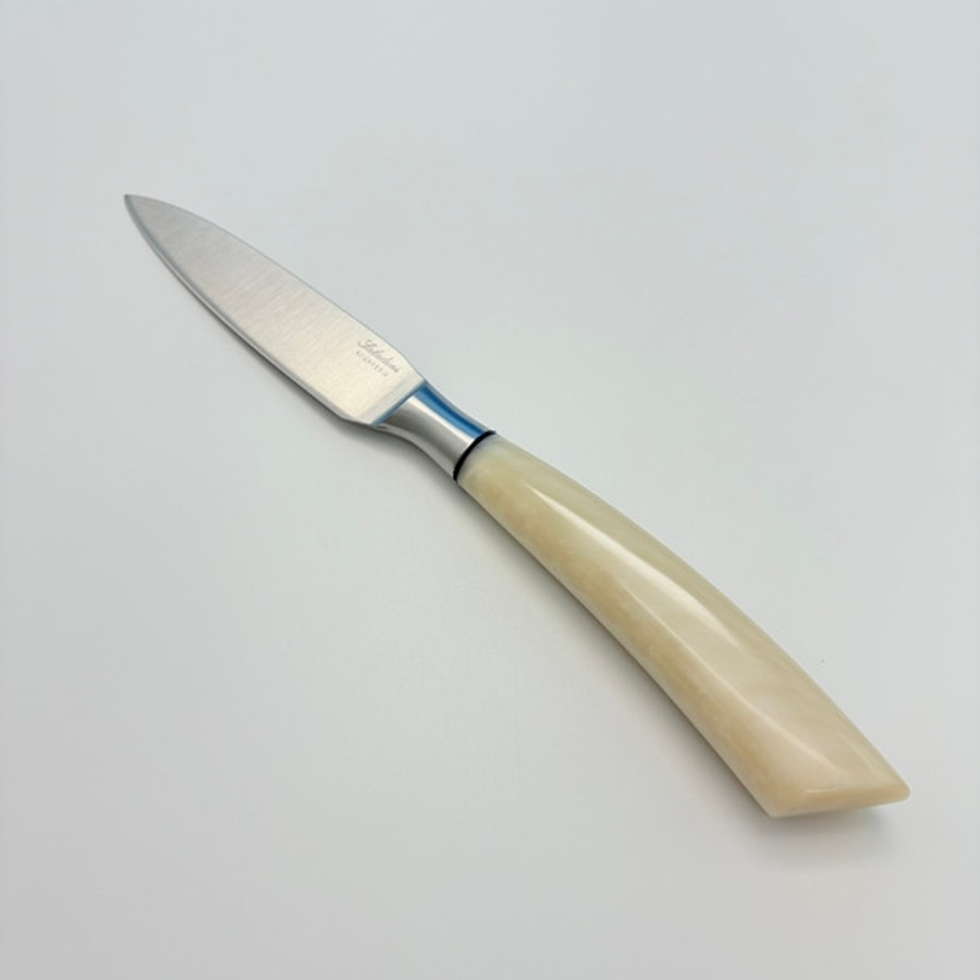sa-4016rb-2 SALADINI 頂級手工仿白牛角象牙白色樹脂手柄萬用削皮刀100mm 削皮刀 萬用削皮刀 餐刀 仿白牛角象牙白色樹脂 全長230mm