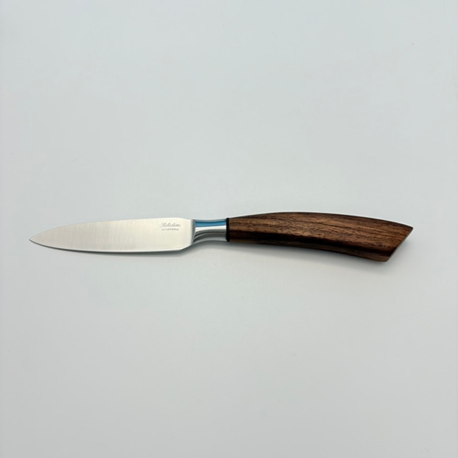 sa-4016w SALADINI 頂級手工胡桃木手柄萬用削皮刀100mm 削皮刀 萬用削皮刀 餐刀 胡桃木 全長230mm