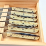 sa-4300rfc6-6 SALADINI 頂級手工仿白牛角樹脂牛排刀114mm 六入木盒禮盒組 牛排刀 牛排刀禮盒組