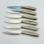 sa-4300rfc6-7 SALADINI 頂級手工仿白牛角樹脂牛排刀114mm 六入木盒禮盒組 牛排刀 牛排刀禮盒組