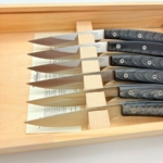 sa-4300rn6-4 SALADINI 頂級手工仿水牛角樹脂牛排刀114mm 六入木盒禮盒組 牛排刀 牛排刀禮盒組