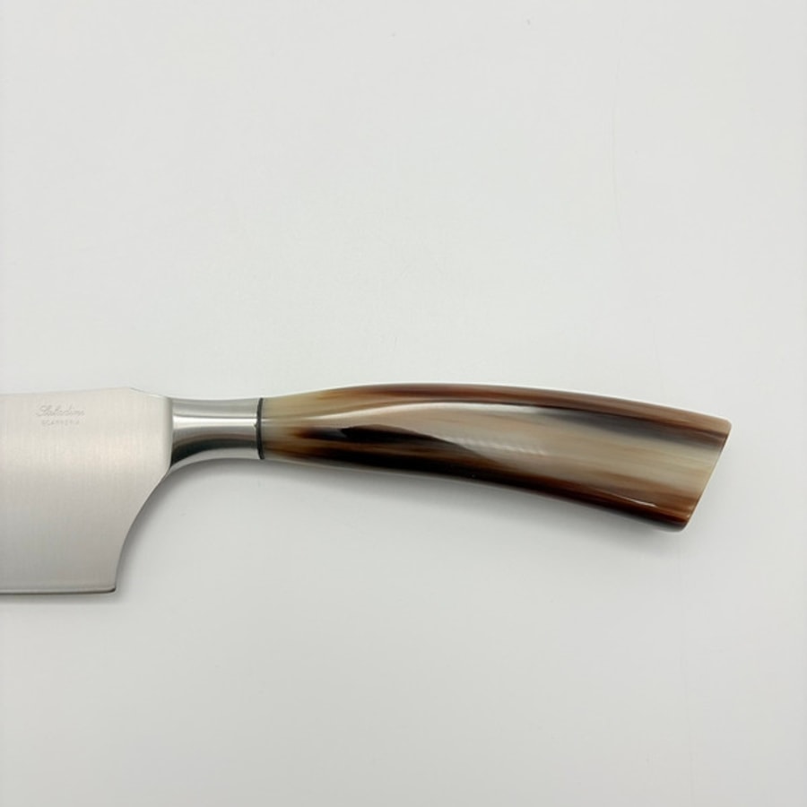 sa-5016c-2 SALADINI 頂級義大利手工三德刀210mm 白牛角手柄 三德刀 手工刀 不鏽鋼廚房料理刀