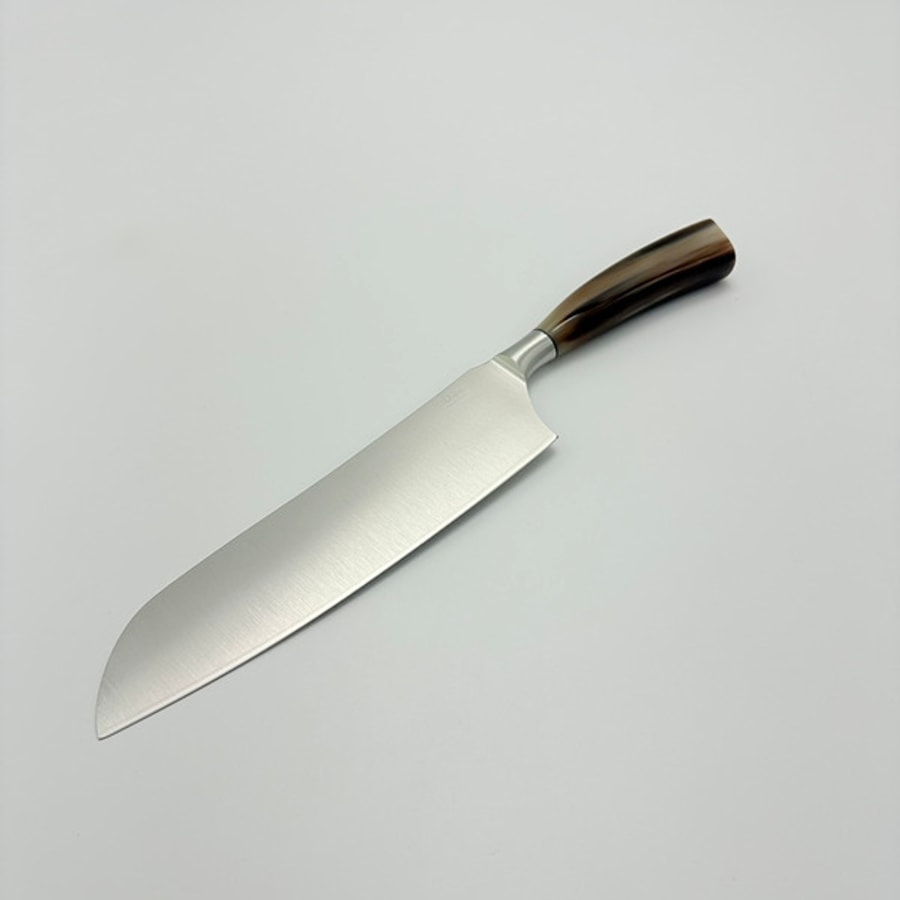 sa-5016c-7 SALADINI 頂級義大利手工三德刀210mm 白牛角手柄 三德刀 手工刀 不鏽鋼廚房料理刀