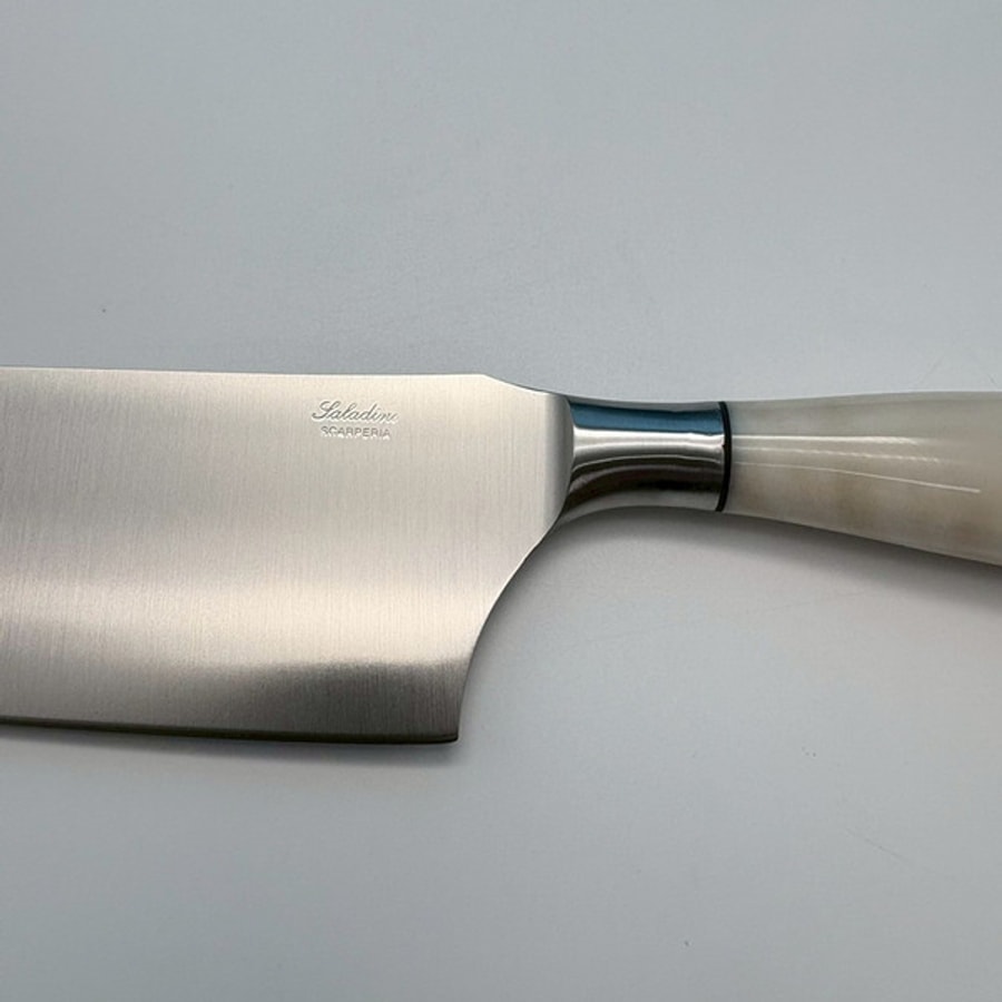 sa-5016rb-3 SALADINI 頂級義大利手工三德刀210mm 象牙白色樹脂手柄 三德刀 手工刀 不鏽鋼廚房料理刀