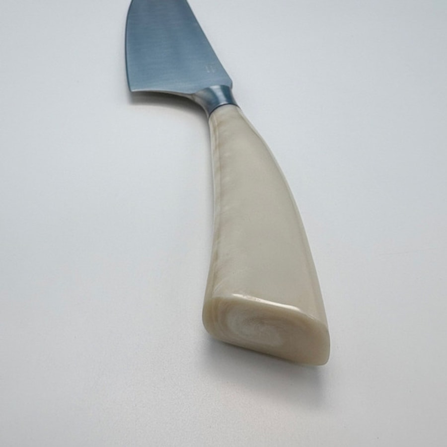 sa-5016rb-5 SALADINI 頂級義大利手工三德刀210mm 象牙白色樹脂手柄 三德刀 手工刀 不鏽鋼廚房料理刀