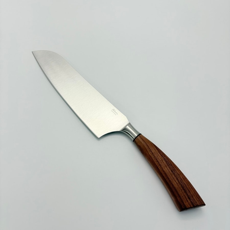 SALADINI 頂級義大利手工三德刀210mm 天然胡桃木握柄 三德刀 手工刀 不鏽鋼廚房料理刀