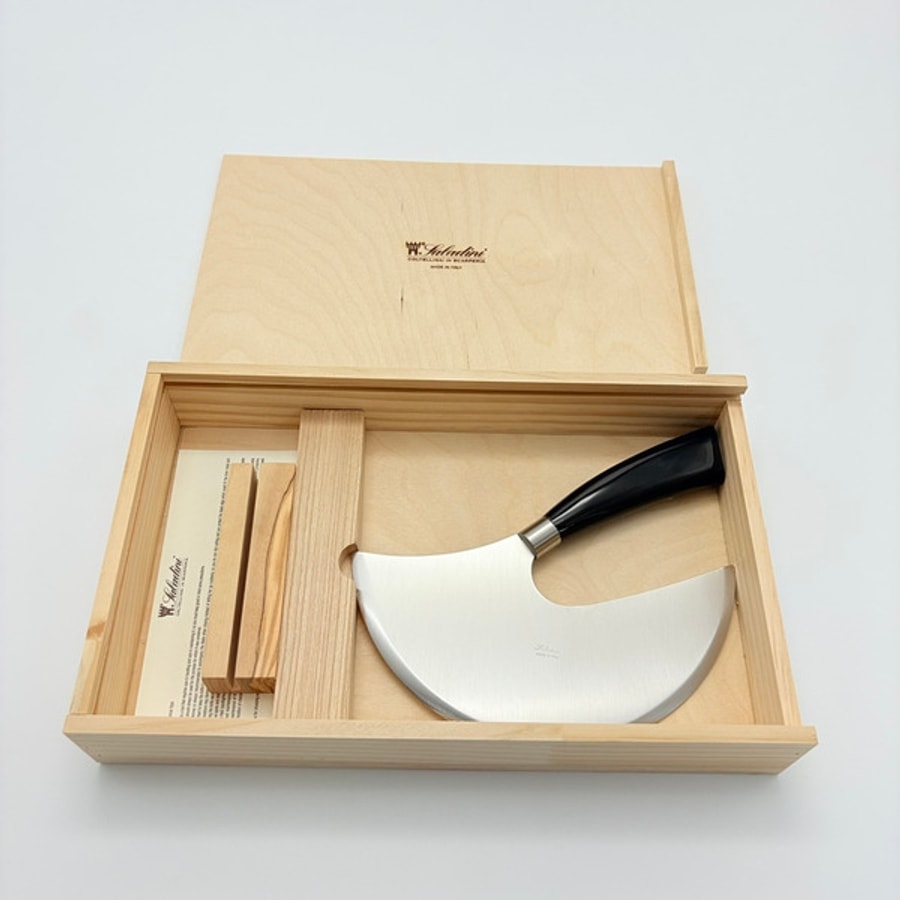 sa-6001b-5 SALADINI 頂級手工SALADINI SELLAIO單手柄半月刀190mm 水牛角 香菜刀 半月刀 單手柄半月刀