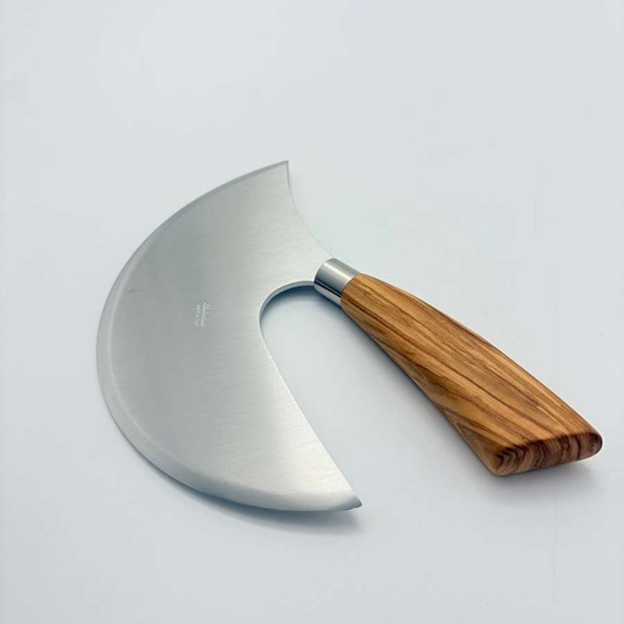 sa-6001o-2 SALADINI 頂級手工SALADINI SELLAIO單手柄半月刀190mm 橄欖木 香菜刀 半月刀 單手柄半月刀