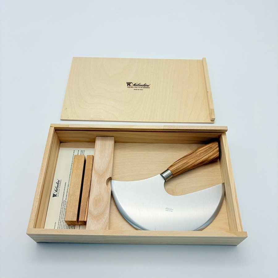 sa-6001o-6 SALADINI 頂級手工SALADINI SELLAIO單手柄半月刀190mm 橄欖木 香菜刀 半月刀 單手柄半月刀