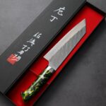 saji-b165-sgta-2 佐治武士 文化 170mm SG Strix鋼 鎚目 黑黃壓克力柄
