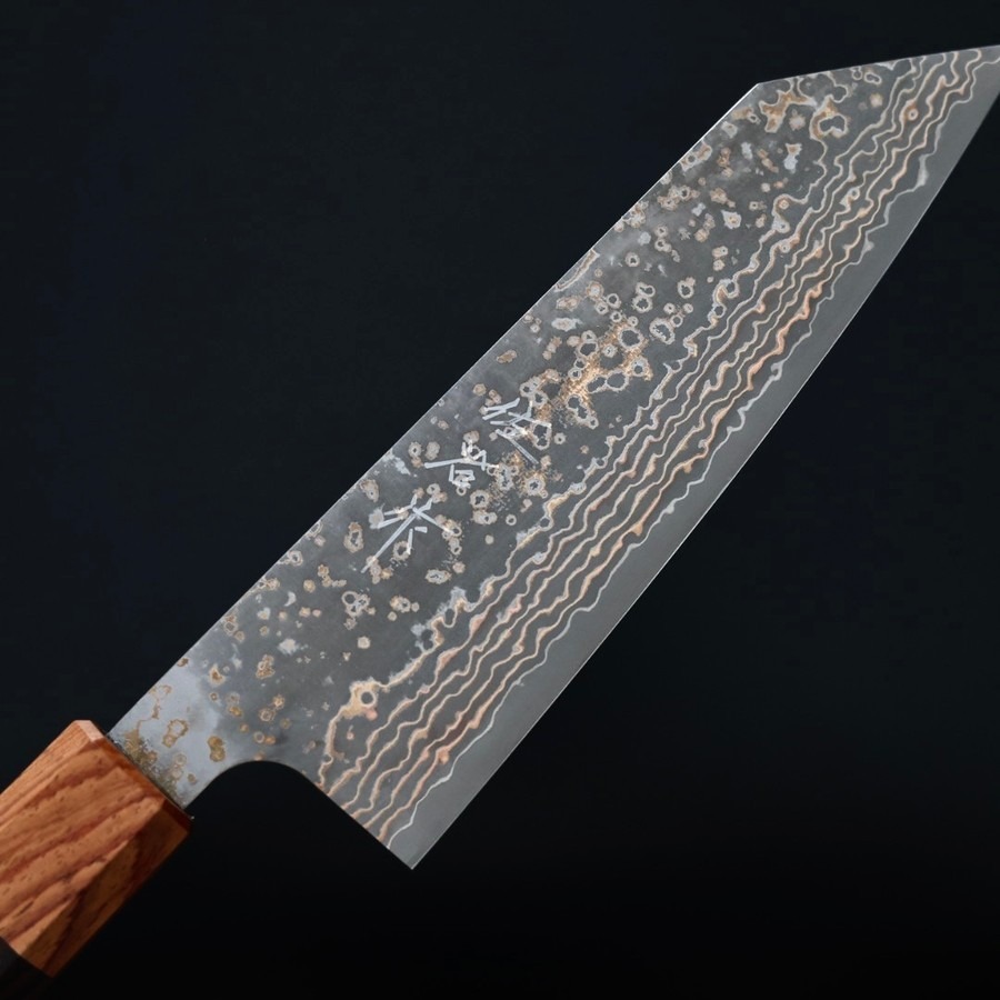 佐治武士 文化刀 165mm VG10W鋼 黑金大馬士革