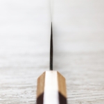 saji-bunka-vg10w-s-4 佐治武士 文化刀 165mm VG10W鋼 黑金大馬士革/紫檀柄