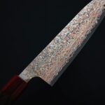 佐治武士 牛刀 180mm VG10鋼 黑染霓虹大馬士革