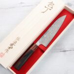 saji-gyuto180-vg10w-2 佐治武士 牛刀 180mm VG10W鋼 黑金大馬士革 黑檀柄