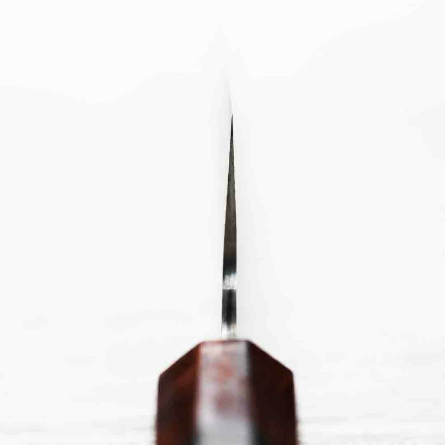 saji-gyuto180-vg10w-4 佐治武士 牛刀 180mm VG10W鋼 黑金大馬士革 黑檀柄