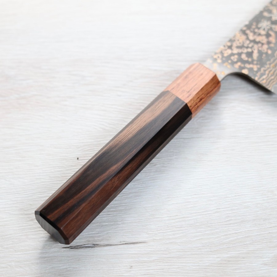 saji-gyuto240-vg10w-3 佐治武士 牛刀 240mm VG10W鋼 黑金大馬士革