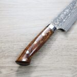 saji-gyuto240-vg10w-s-3 佐治武士 牛刀 240mm VG10W鋼<br> 黑金大馬士革 沙漠鐵木