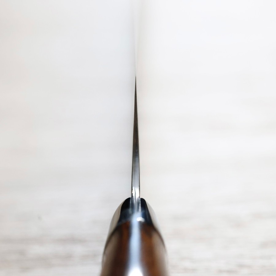 saji-gyuto240-vg10w-s-4 佐治武士 牛刀 240mm VG10W鋼<br> 黑金大馬士革 沙漠鐵木