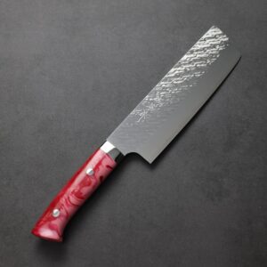 saji-n165-sgta-1-1-1 佐治武士 菜切 170mm SG Strix鋼 鎚目 粉壓克力柄