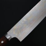 saji-nakiri170-as-5 佐治武士 菜切 170mm 青紙鋼 有色大馬士革 沙漠鐵木柄