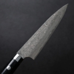 saji-p150-vg10ja-1-5-1 佐治武士 蔬果 150mm VG10鋼<br>十字鎚目 黑染大馬士革 壓克力柄