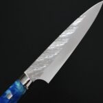 saji-petty130-sgta-5 佐治武士 蔬果刀 90mm SG Strix鋼<br>鎚目 壓克力柄