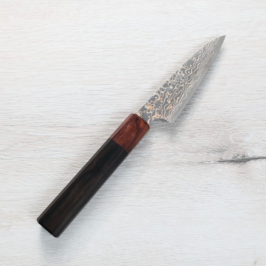 saji-petty90-vg10w 佐治武士 蔬果刀 90mm VG1W0鋼 黑金大馬士革