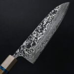 佐治武士 三德 180mm R2粉末HSS鋼 大馬士革