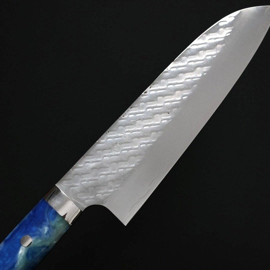 佐治武士 三德 180mm SG Strix鋼<br>鎚目 壓克力柄