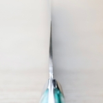 佐治武士 三德 180mm VG10鋼 <br>十字鎚目 黑染大馬士革 壓克力柄