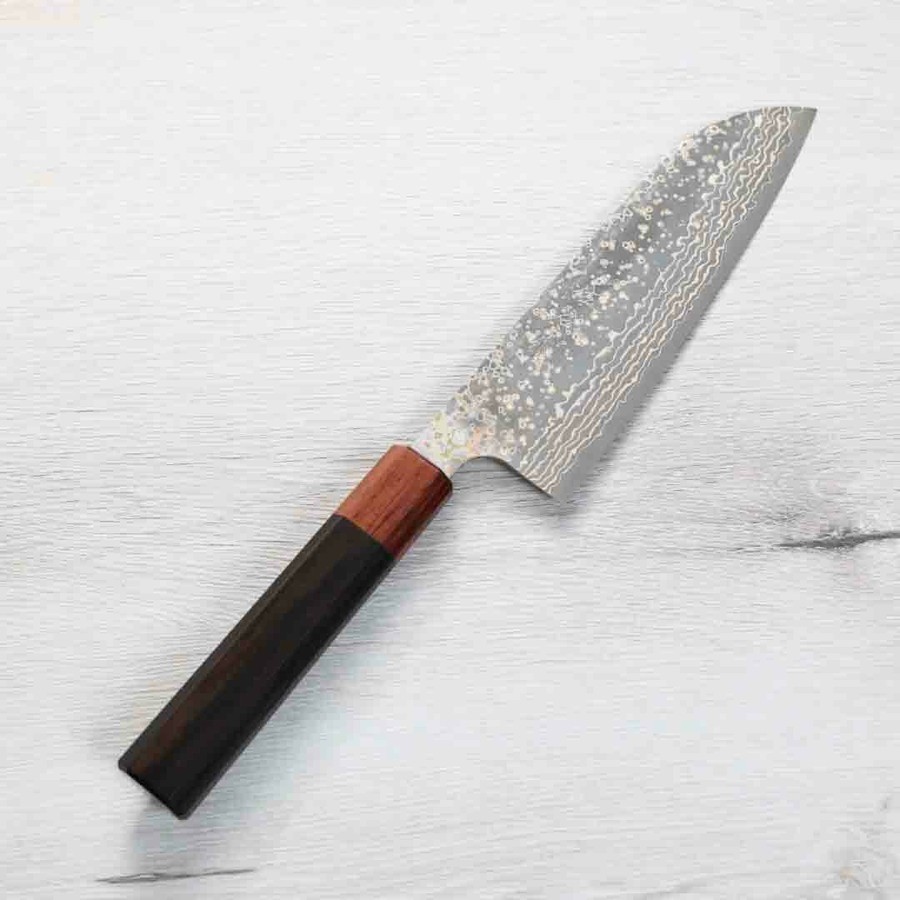 saji-santoku180-vg10w 佐治武士 三德 165mm VG10W鋼 黑金大馬士革