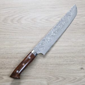 saji-sm240-sg2k 佐治武士 寬版先丸筋引 240mm <br>SG2鋼 黑染大馬士革