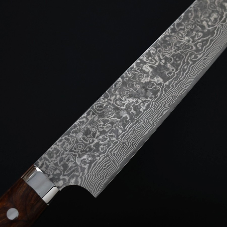 佐治武士 寬版先丸筋引 240mm <br>SG2鋼 黑染大馬士革