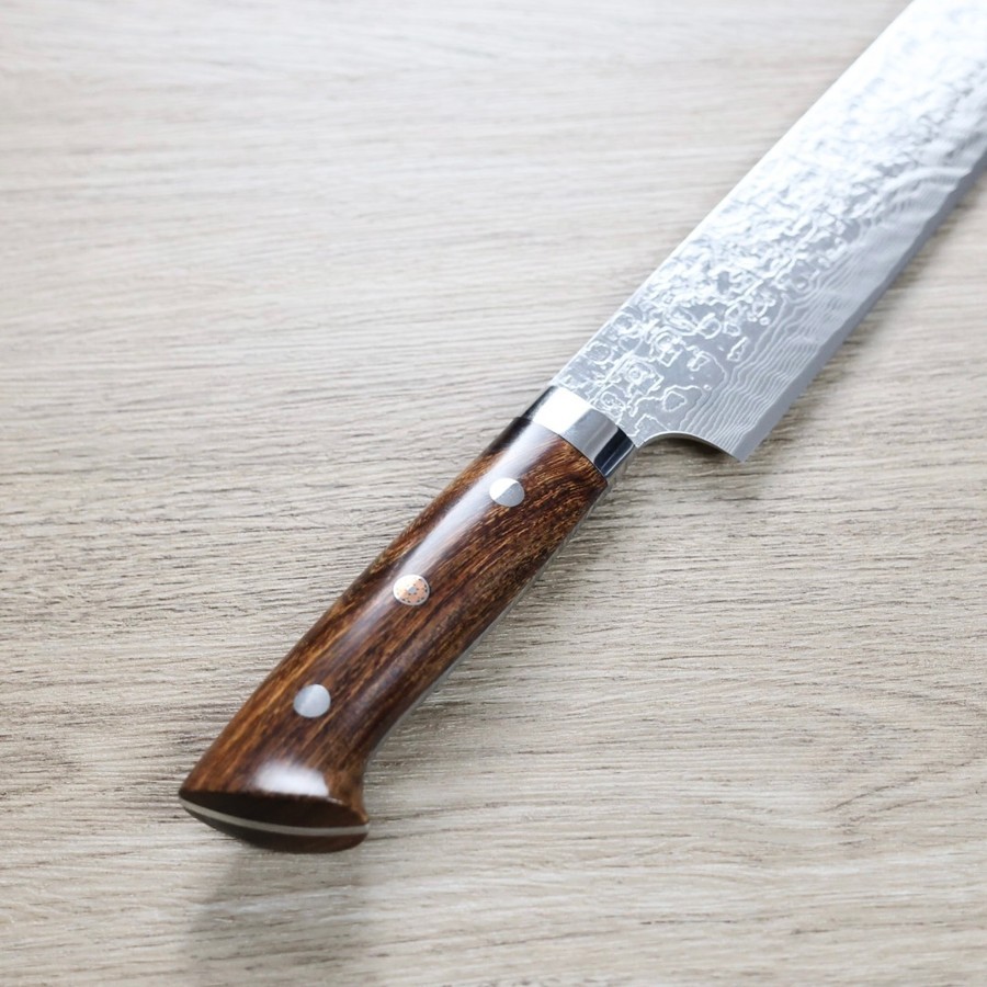 佐治武士 寬版先丸筋引 240mm <br>SG2鋼 鑽石大馬士革