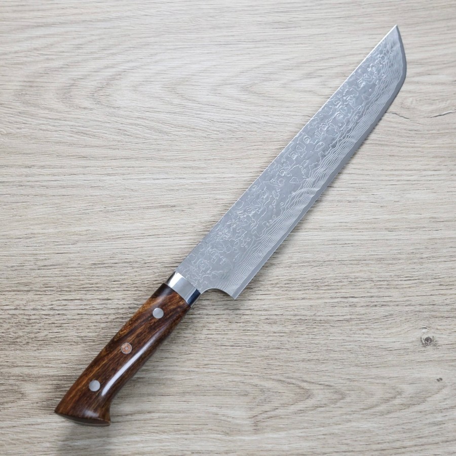 佐治武士 寬版先丸筋引 240mm <br>SG2鋼 鑽石大馬士革