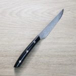 佐治武士 牛排刀 R2 鑽石大馬士革 黑合板