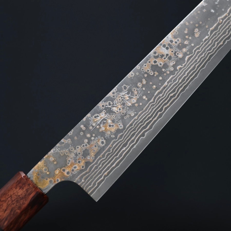saji-suji270-vg10w-3-1 佐治武士 筋引 270mm VG10W鋼<br> 黑金大馬士革