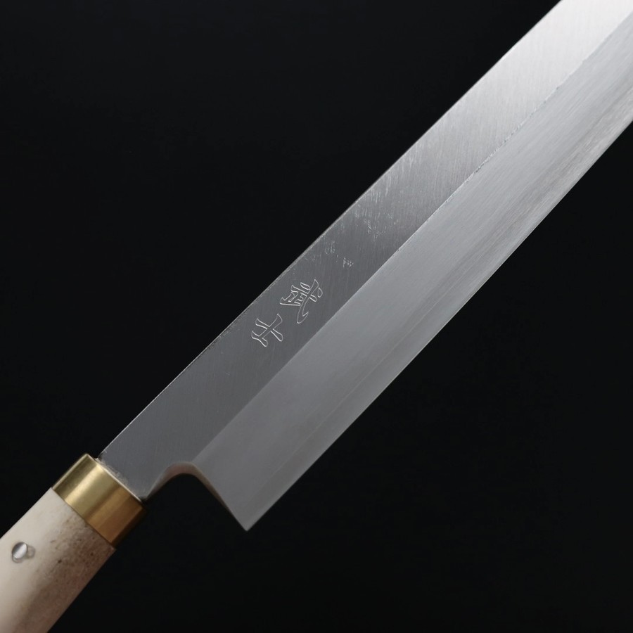 佐治武士 柳刃 300mm 銀三鋼 鹿角柄